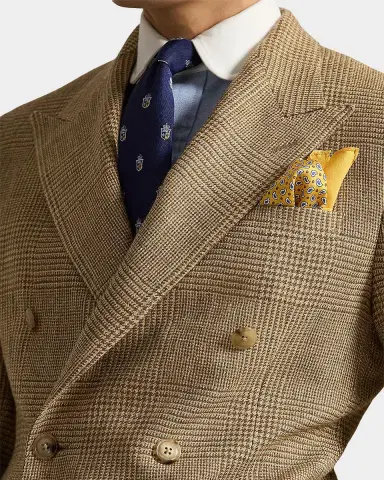 Polo Ralph Lauren Men's Glen Plaid Peak Lapel Double-Breasted Sport Coat | Thumbnail 5 Polo Ralph Lauren Men's Glen Plaid Peak Lapel Double-Breasted Sport Coat | Thumbnail 5