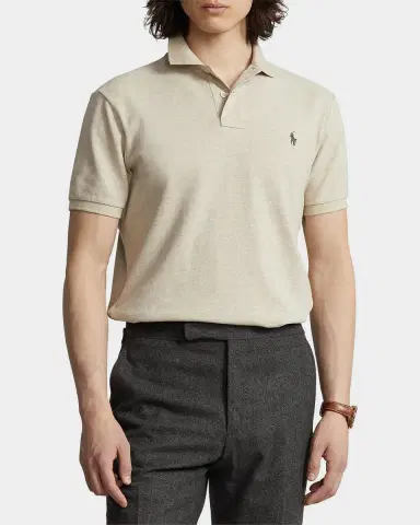 Polo Ralph Lauren Men's Basic Mesh Cotton Polo Shirt | Thumbnail 4 Polo Ralph Lauren Men's Basic Mesh Cotton Polo Shirt | Thumbnail 4