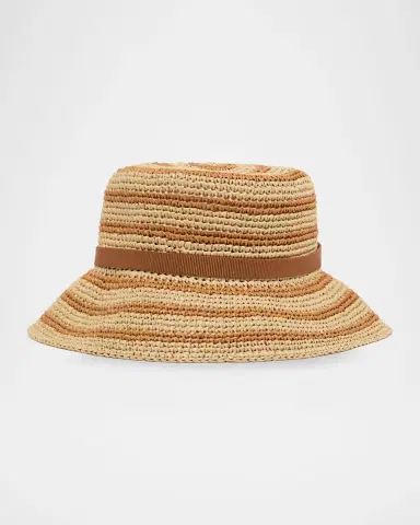 Valentino Garavani VLogo Signature Foldable Straw Bucket Hat | Thumbnail 3 Valentino Garavani VLogo Signature Foldable Straw Bucket Hat | Thumbnail 3