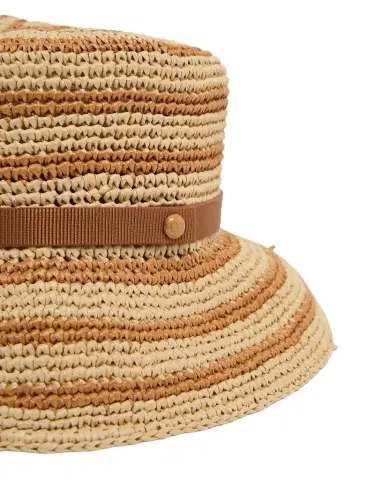 Valentino Garavani VLogo Signature Foldable Straw Bucket Hat | Thumbnail 1 Valentino Garavani VLogo Signature Foldable Straw Bucket Hat | Thumbnail 1
