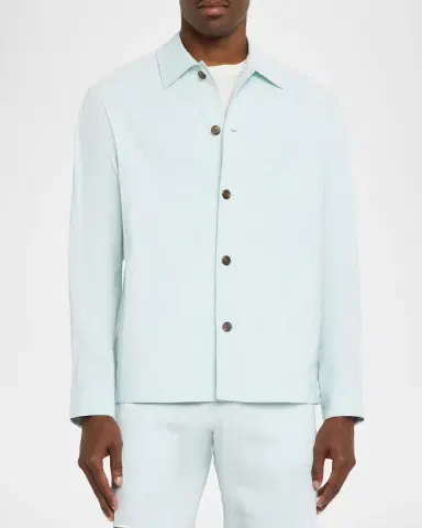 Theory Men's Organic Linen Pocket Overshirt | Thumbnail 4 Theory Men's Organic Linen Pocket Overshirt | Thumbnail 4