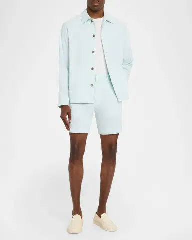 Theory Men's Organic Linen Classic Fit Shorts | Thumbnail 2 Theory Men's Organic Linen Classic Fit Shorts | Thumbnail 2