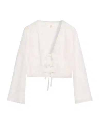 LoveShackFancy Stacellea Floral Tie-Front Top | Thumbnail 1 LoveShackFancy Stacellea Floral Tie-Front Top | Thumbnail 1