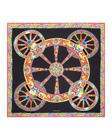 Dolce & Gabbana Carretto-Print Silk Twill Scarf | Thumbnail 1 Dolce & Gabbana Carretto-Print Silk Twill Scarf | Thumbnail 1