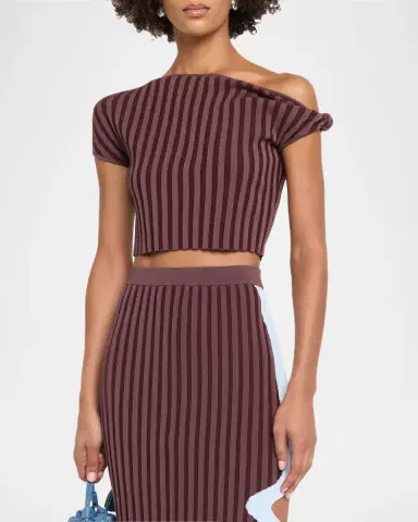 PH5 Riley Pleated Off-Shoulder Crop Top | Thumbnail 4 PH5 Riley Pleated Off-Shoulder Crop Top | Thumbnail 4