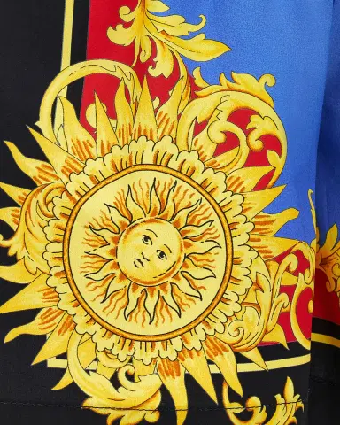 Versace Boy's The Sun Printed Cotton Shorts, Size 12M-3 | Thumbnail 4 Versace Boy's The Sun Printed Cotton Shorts, Size 12M-3 | Thumbnail 4