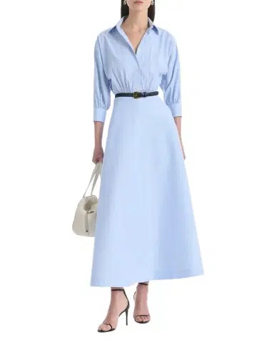 Altuzarra Eleanor Striped Cotton Poplin 3/4-Sleeve Midi Shirtdress | Thumbnail 1 Altuzarra Eleanor Striped Cotton Poplin 3/4-Sleeve Midi Shirtdress | Thumbnail 1