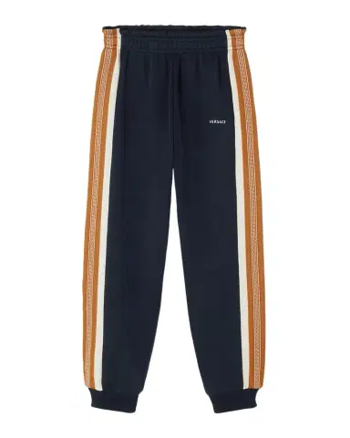 Versace Boy's Greca-Stripe Cotton Fleece Sweatpants, Size 4-14 | Thumbnail 1 Versace Boy's Greca-Stripe Cotton Fleece Sweatpants, Size 4-14 | Thumbnail 1