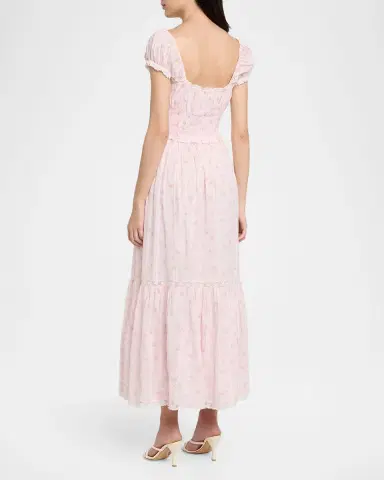 LoveShackFancy Lyssara Floral Lace-Trim Maxi Dress | Thumbnail 3 LoveShackFancy Lyssara Floral Lace-Trim Maxi Dress | Thumbnail 3
