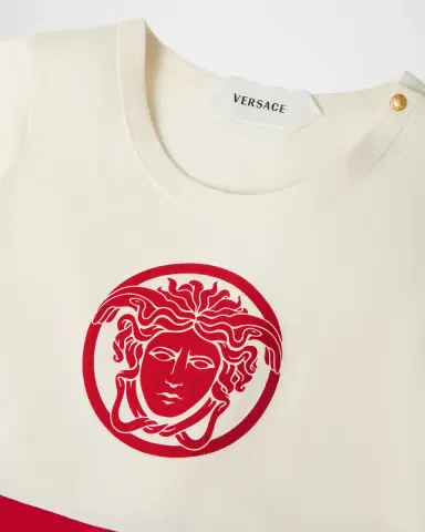 Versace Girl's Medusa Milano-Stretch T-Shirt Dress, Size 1M-3 | Thumbnail 3 Versace Girl's Medusa Milano-Stretch T-Shirt Dress, Size 1M-3 | Thumbnail 3