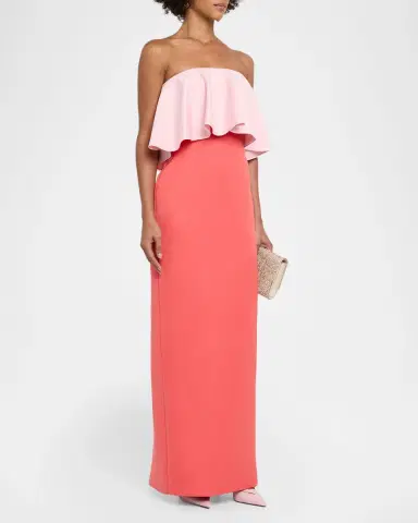 As It May Selora Strapless Ruffle Column Gown | Thumbnail 4 As It May Selora Strapless Ruffle Column Gown | Thumbnail 4