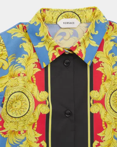 Versace Girl's The Sun Cotton Poplin Dress | Thumbnail 3 Versace Girl's The Sun Cotton Poplin Dress | Thumbnail 3