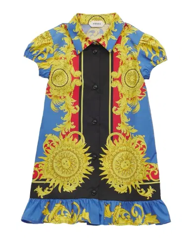 Versace Girl's The Sun Cotton Poplin Dress | Thumbnail 1 Versace Girl's The Sun Cotton Poplin Dress | Thumbnail 1