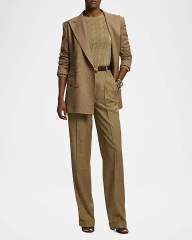Ralph Lauren Collection Glen Plaid Silk Double-Breasted Blazer | Thumbnail 2 Ralph Lauren Collection Glen Plaid Silk Double-Breasted Blazer | Thumbnail 2