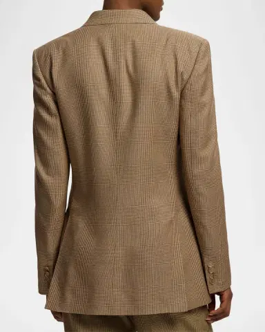 Ralph Lauren Collection Glen Plaid Silk Double-Breasted Blazer | Thumbnail 3 Ralph Lauren Collection Glen Plaid Silk Double-Breasted Blazer | Thumbnail 3