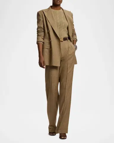 Ralph Lauren Collection Glen Plaid Silk Trousers | Thumbnail 2 Ralph Lauren Collection Glen Plaid Silk Trousers | Thumbnail 2
