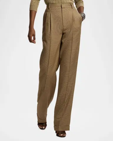 Ralph Lauren Collection Glen Plaid Silk Trousers | Thumbnail 6 Ralph Lauren Collection Glen Plaid Silk Trousers | Thumbnail 6