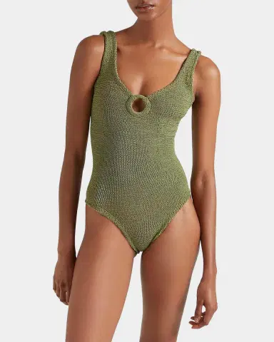 Hunza G Celine Tonal Hoop One-Piece Swimsuit | Thumbnail 3 Hunza G Celine Tonal Hoop One-Piece Swimsuit | Thumbnail 3