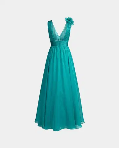 Mac Duggal Sleeveless Deep V-Neck Ruffle Gown | Thumbnail 6 Mac Duggal Sleeveless Deep V-Neck Ruffle Gown | Thumbnail 6