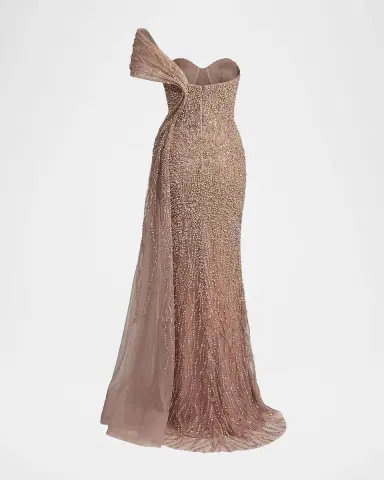 Mac Duggal Sweetheart Neckline Embroidered Column Gown | Thumbnail 4 Mac Duggal Sweetheart Neckline Embroidered Column Gown | Thumbnail 4
