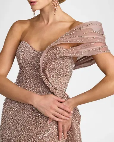 Mac Duggal Sweetheart Neckline Embroidered Column Gown | Thumbnail 5 Mac Duggal Sweetheart Neckline Embroidered Column Gown | Thumbnail 5