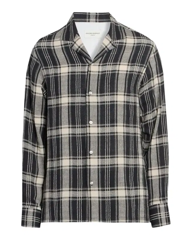 Men's Eren Checked Cotton-Blend Button-Front Shirt Men's Eren Checked Cotton-Blend Button-Front Shirt