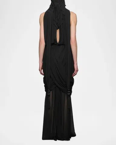 Et Ochs Arabella Plunging Draped Column Gown | Thumbnail 3 Et Ochs Arabella Plunging Draped Column Gown | Thumbnail 3