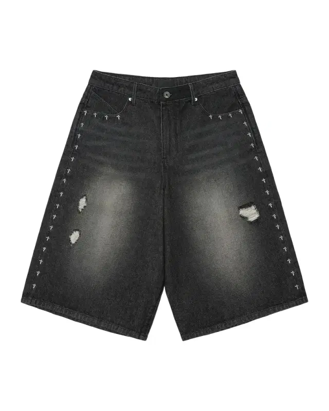 Men's Chaparral Gustavo Oversized Denim Bermuda Shorts Men's Chaparral Gustavo Oversized Denim Bermuda Shorts
