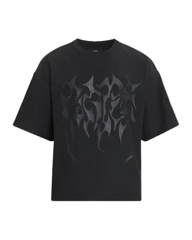 PURPLE Men's Flame-Print Cotton Jersey T-Shirt | Thumbnail 1 PURPLE Men's Flame-Print Cotton Jersey T-Shirt | Thumbnail 1