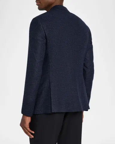 Giorgio Armani Men's Soft Line Check Single-Breasted Sport Coat | Thumbnail 2 Giorgio Armani Men's Soft Line Check Single-Breasted Sport Coat | Thumbnail 2
