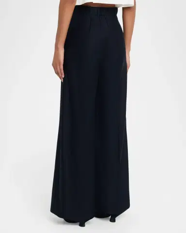 Max Mara High-Rise Wool Pique Jersey Wide-Leg Pants | Thumbnail 2 Max Mara High-Rise Wool Pique Jersey Wide-Leg Pants | Thumbnail 2