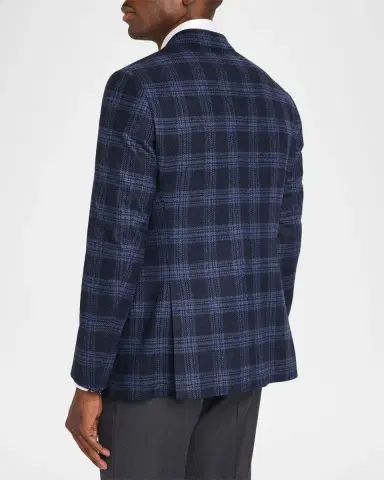 Giorgio Armani Men's Glen Plaid Single-Breasted Sport Coat | Thumbnail 2 Giorgio Armani Men's Glen Plaid Single-Breasted Sport Coat | Thumbnail 2