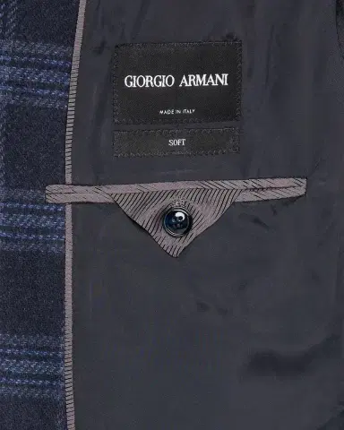Giorgio Armani Men's Glen Plaid Single-Breasted Sport Coat | Thumbnail 4 Giorgio Armani Men's Glen Plaid Single-Breasted Sport Coat | Thumbnail 4