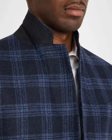 Giorgio Armani Men's Glen Plaid Single-Breasted Sport Coat | Thumbnail 5 Giorgio Armani Men's Glen Plaid Single-Breasted Sport Coat | Thumbnail 5