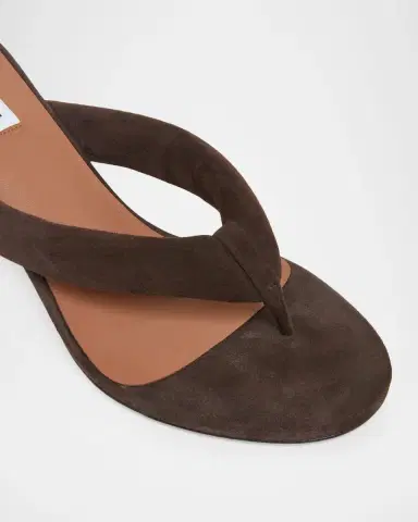 Alaïa 55mm Padded Suede Thong Sandals | Thumbnail 3 Alaïa 55mm Padded Suede Thong Sandals | Thumbnail 3