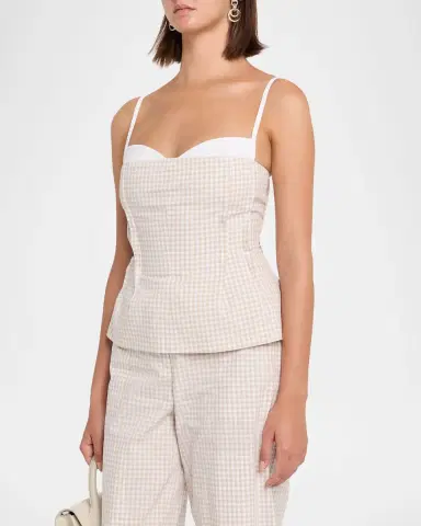 SIMKHAI Charlee Gingham Bustier | Thumbnail 4 SIMKHAI Charlee Gingham Bustier | Thumbnail 4