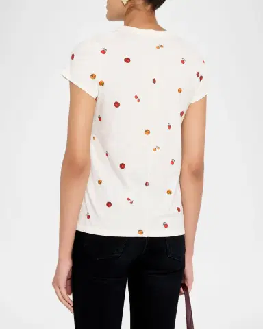 rag & bone All Over Tomato Baby Tee | Thumbnail 3 rag & bone All Over Tomato Baby Tee | Thumbnail 3