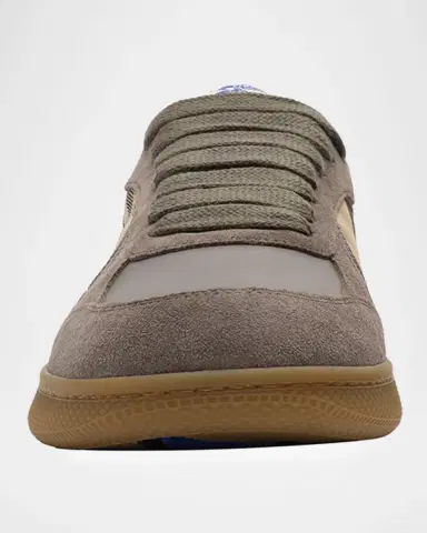 Burberry Men's Leather, Suede and Check Terrace Sneakers | Thumbnail 2 Burberry Men's Leather, Suede and Check Terrace Sneakers | Thumbnail 2
