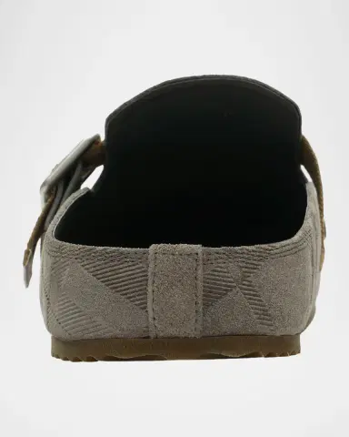 Burberry Men's Urchin Check Suede Clogs | Thumbnail 6 Burberry Men's Urchin Check Suede Clogs | Thumbnail 6