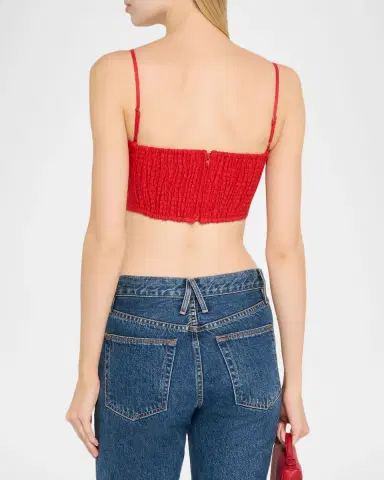 Staud Federico Linen Crop Top | Thumbnail 3 Staud Federico Linen Crop Top | Thumbnail 3