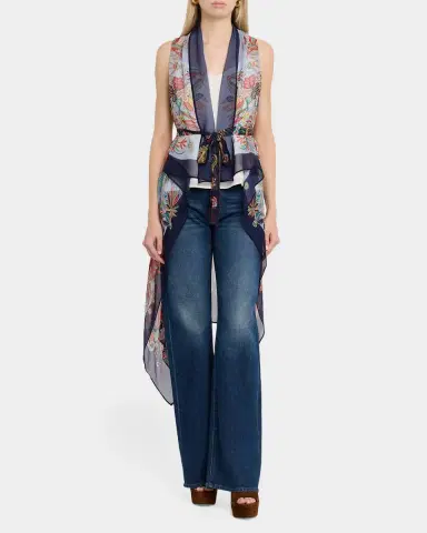 Etro Paisley Silk Belted Foulard Vest | Thumbnail 2 Etro Paisley Silk Belted Foulard Vest | Thumbnail 2