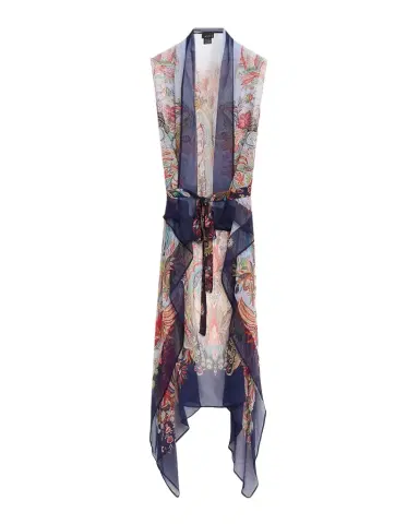 Etro Paisley Silk Belted Foulard Vest | Thumbnail 1 Etro Paisley Silk Belted Foulard Vest | Thumbnail 1