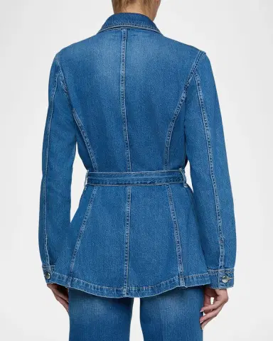L'Agence Samaya Denim Safari Jacket | Thumbnail 3 L'Agence Samaya Denim Safari Jacket | Thumbnail 3