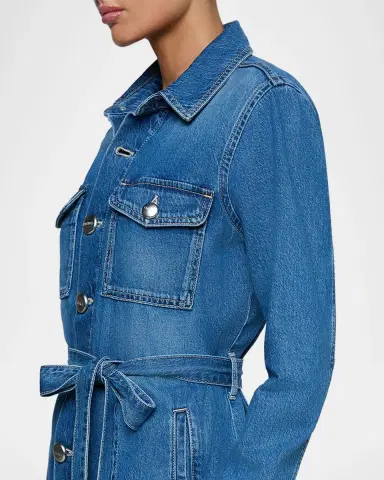L'Agence Samaya Denim Safari Jacket | Thumbnail 5 L'Agence Samaya Denim Safari Jacket | Thumbnail 5