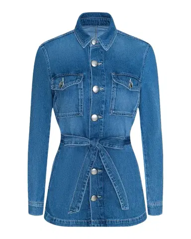 L'Agence Samaya Denim Safari Jacket | Thumbnail 1 L'Agence Samaya Denim Safari Jacket | Thumbnail 1
