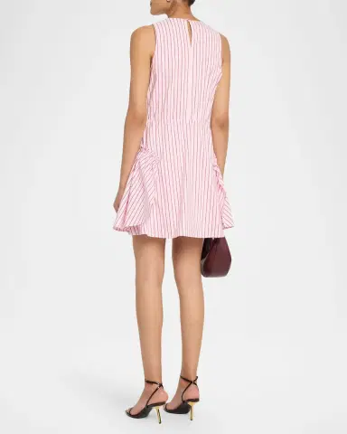 Cinq à Sept Leylani Rose Stripe Mini Dres | Thumbnail 3 Cinq à Sept Leylani Rose Stripe Mini Dres | Thumbnail 3