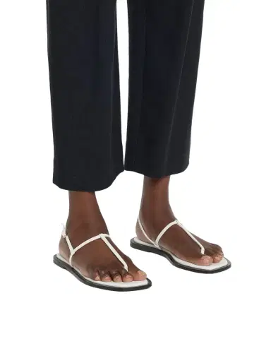 TOTEME Purist T-Strap Nappa Leather Sandals | Thumbnail 1 TOTEME Purist T-Strap Nappa Leather Sandals | Thumbnail 1