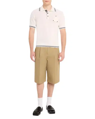 Jacquemus Men's Silk and Cotton Mesh Polo Shirt | Thumbnail 1 Jacquemus Men's Silk and Cotton Mesh Polo Shirt | Thumbnail 1