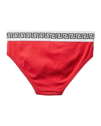 Versace Men 's Medusa La Greca Cotton-Rib Briefs | Thumbnail 1 Versace Men 's Medusa La Greca Cotton-Rib Briefs | Thumbnail 1
