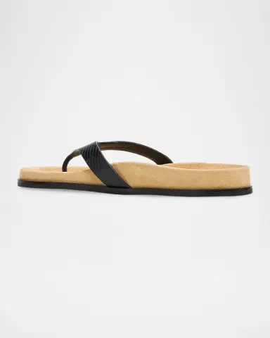 TOTEME Swift Lizard-Embossed Leather Thong Sandals | Thumbnail 3 TOTEME Swift Lizard-Embossed Leather Thong Sandals | Thumbnail 3